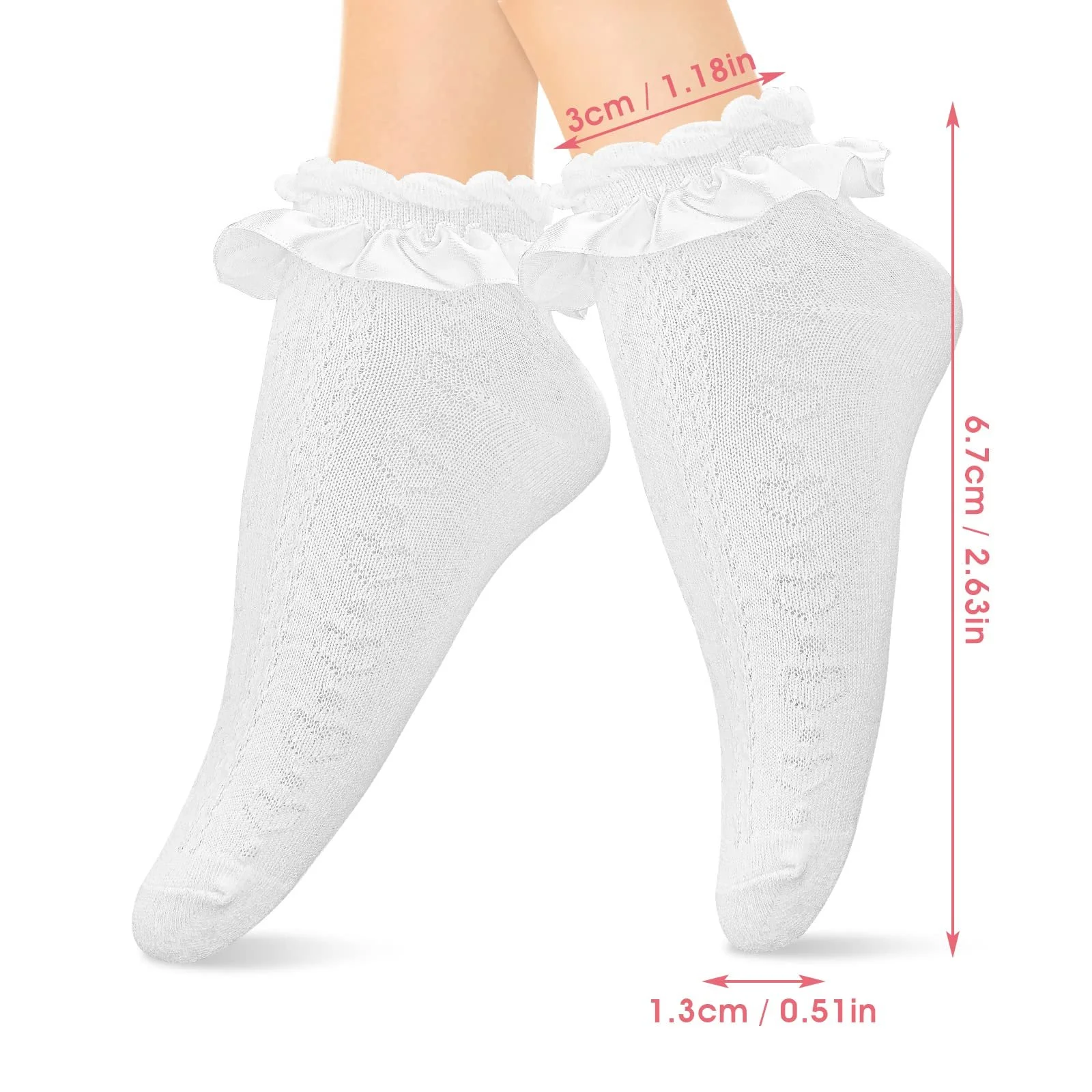 Шкарпетки Sibba з мереживними вставками та рюшами, фото №2