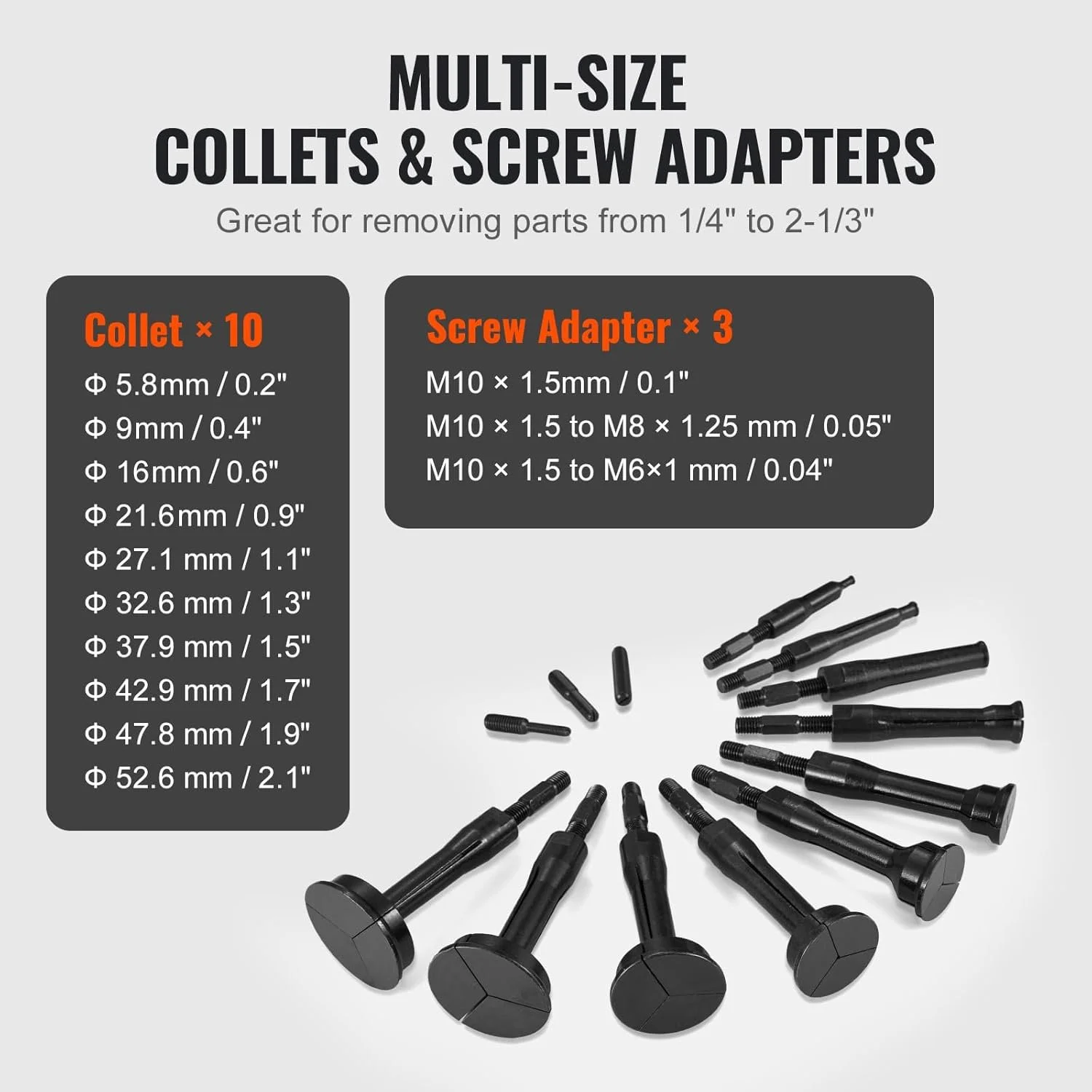 Набор экстракторов для внутренних подшипников VEVOR ZX-J022, фото №6 Набор экстракторов для внутренних подшипников VEVOR ZX-J022, фото №6