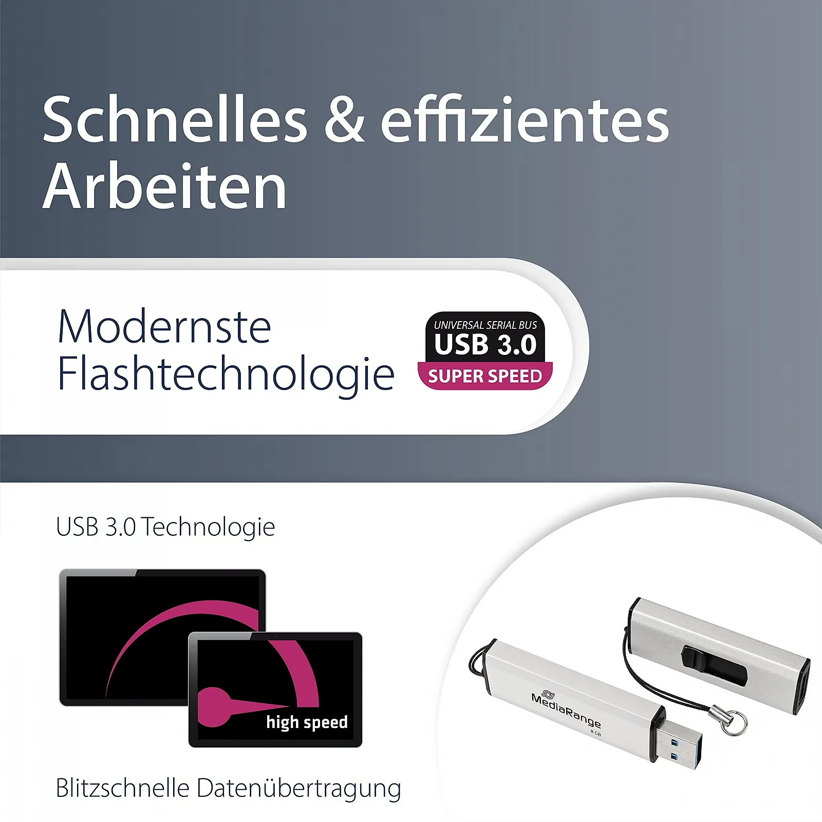 USB-флеш-накопичувач MediaRange 16GB USB 3.0, фото №3
