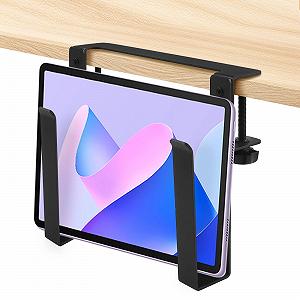 Подвесной органайзер для ноутбука Алюминиевый регулируемый держатель для ноутбука сбоку стола Грузоподъемность 10 кг Нескользящая подвеска - Фото 1