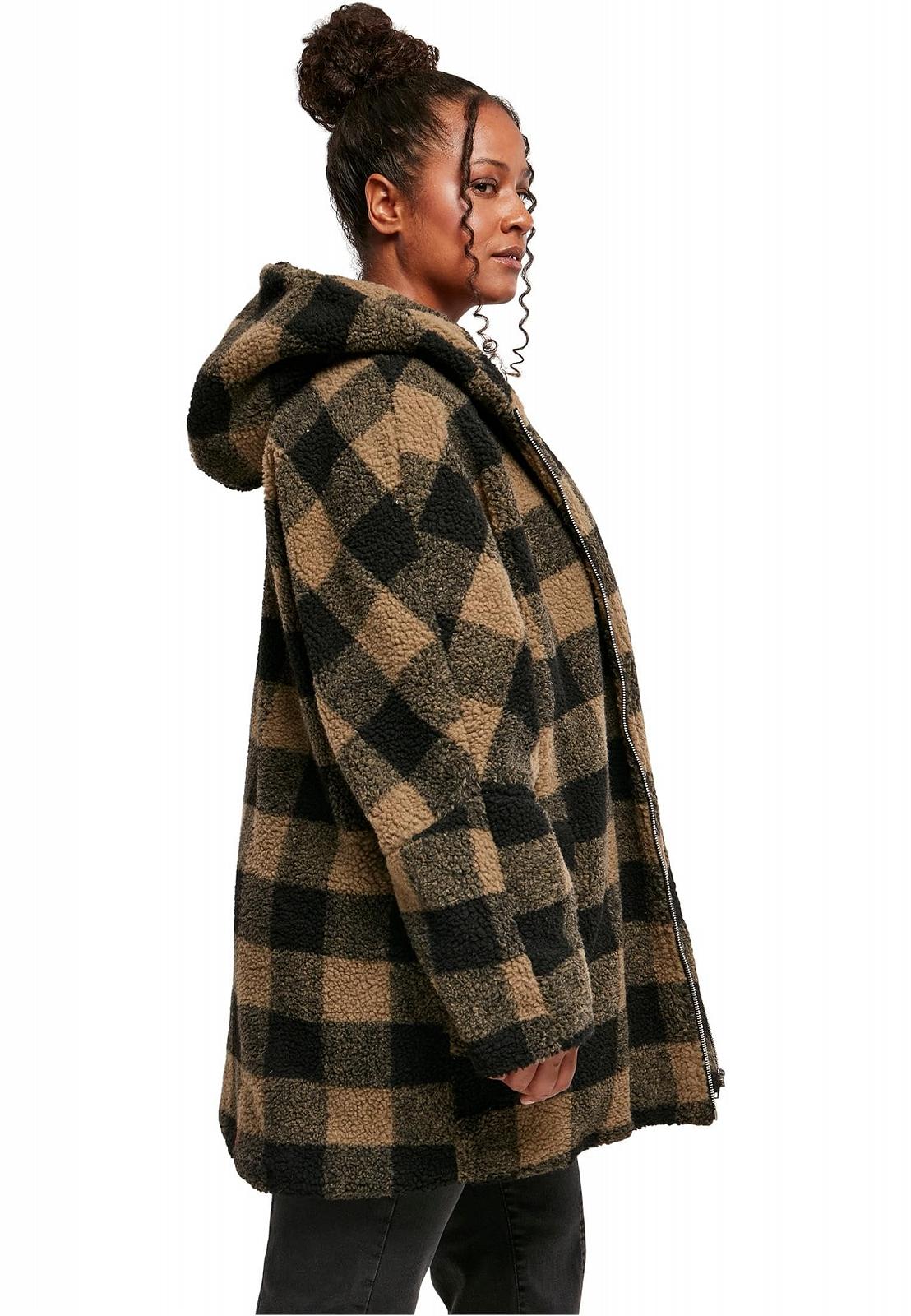 Куртка Sherpa Urban Classics Oversized с капюшоном в клетку, фото №2 Куртка Sherpa Urban Classics Oversized с капюшоном в клетку, фото №2