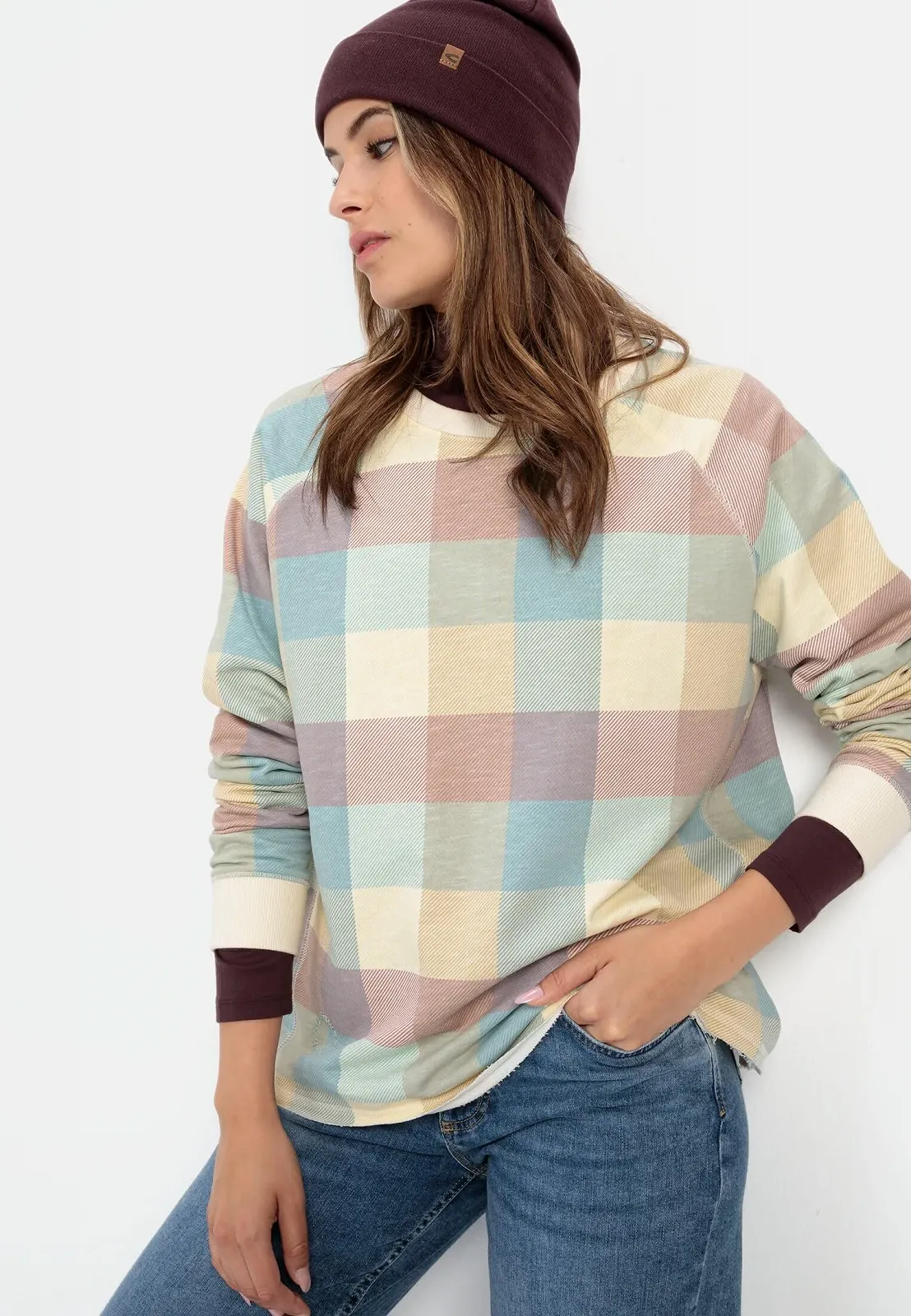 Жіноча Толстовка camel active в клітинку, фото №5