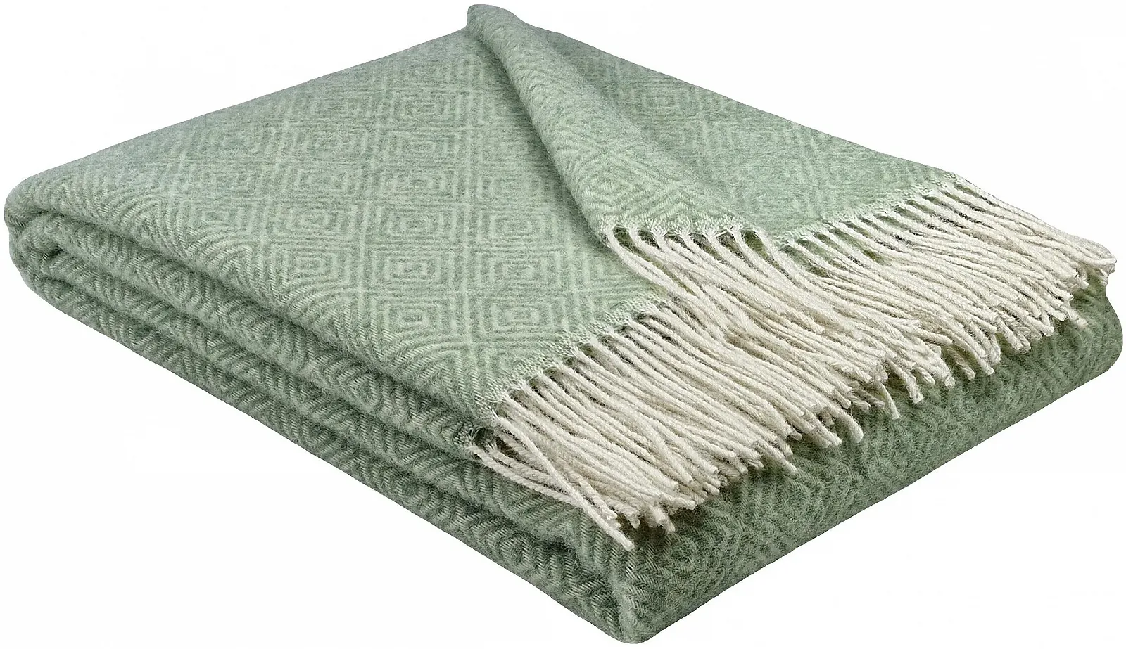 Плед STTS International Wool Tyrol з вовни, 140 x 200 см, світло-оливковий (D-V), фото №2