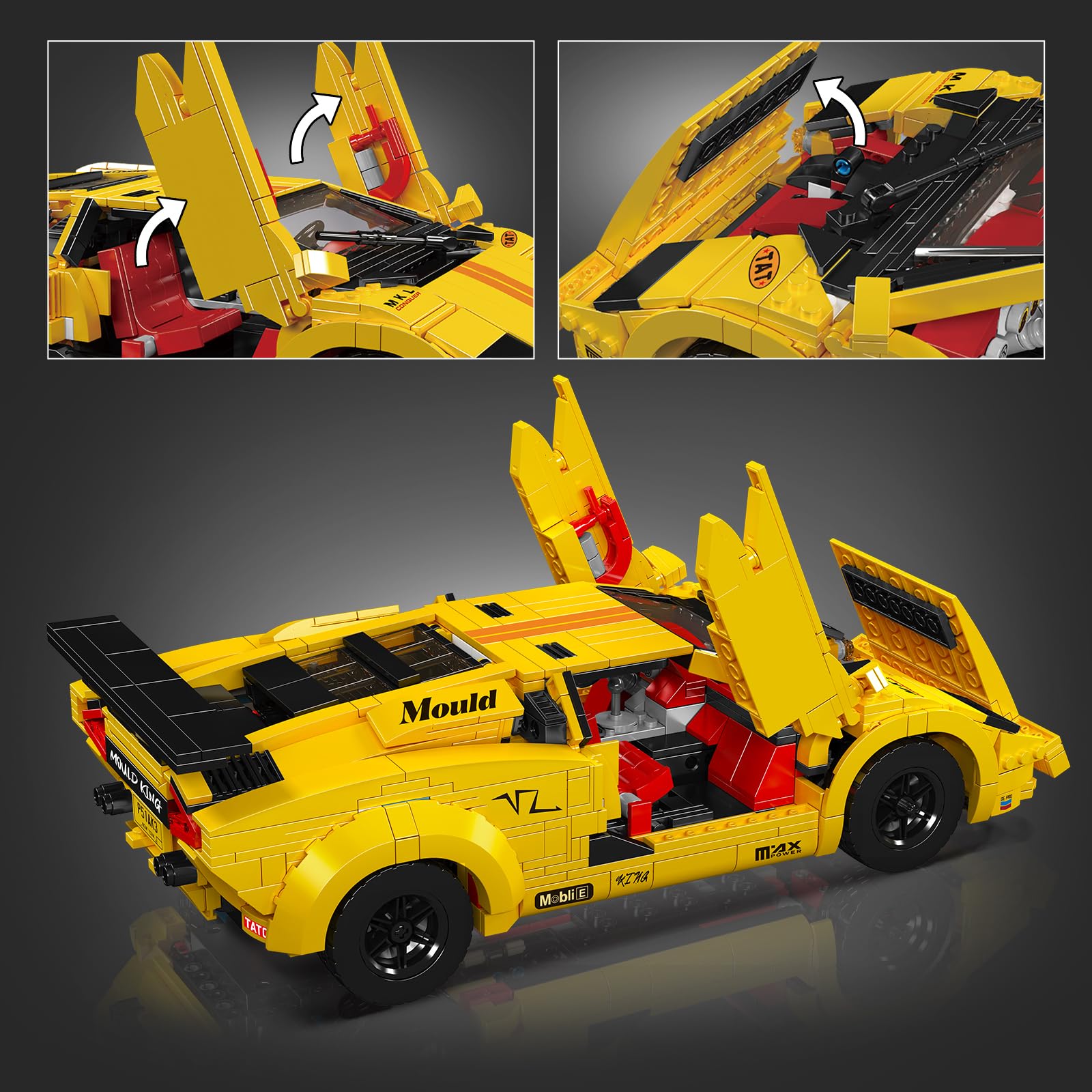 Технічний Mould King 13195H Спортивний автомобіль Конструктор 1384 деталі, фото №2