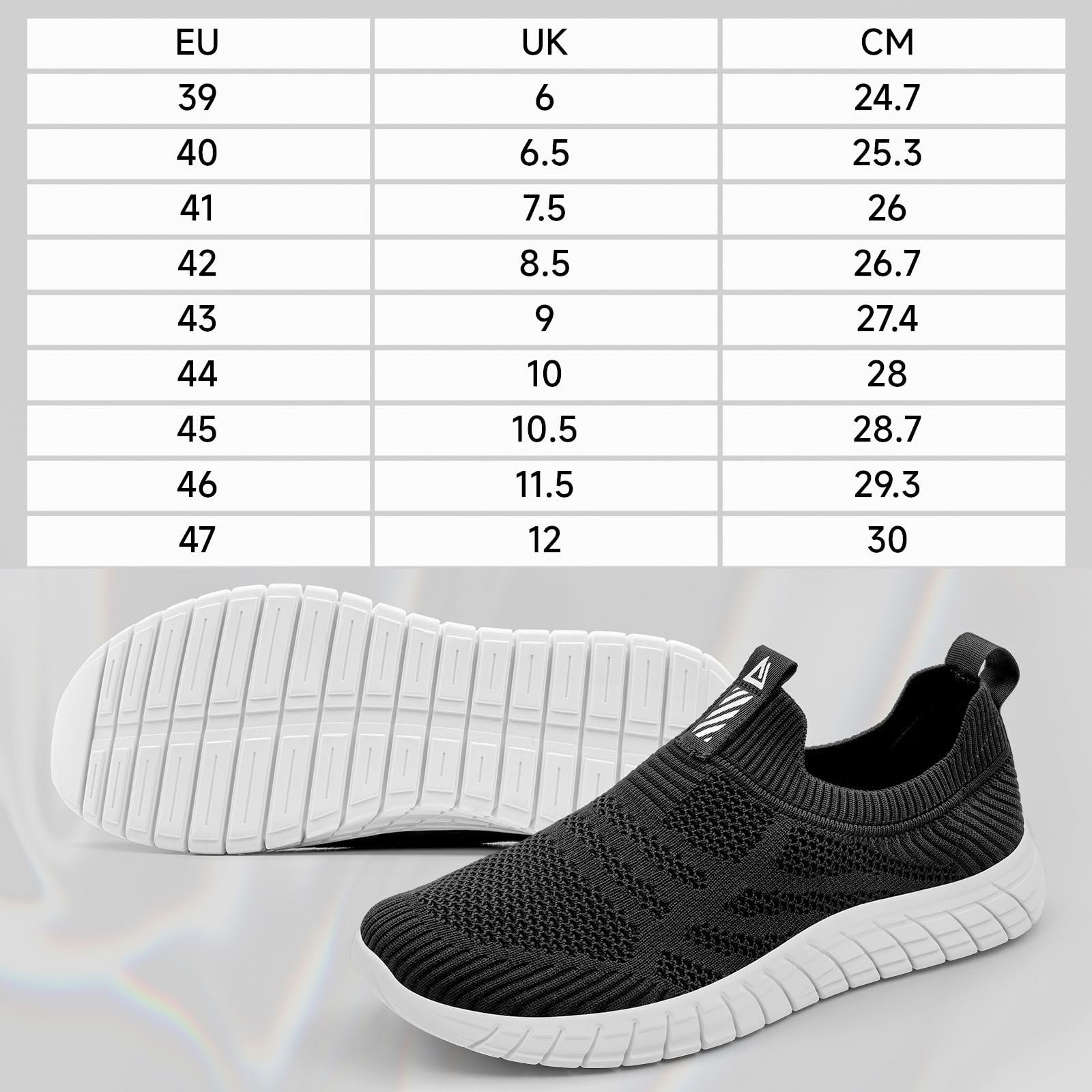 Кроссовки слипоны ODCKOI Мужские Спортивные Нескользящие Сетчатые Кроссовки для Ходьбы Легкие Дышащие Кроссовки для Бега, фото №6 Кроссовки слипоны ODCKOI Мужские Спортивные Нескользящие Сетчатые Кроссовки для Ходьбы Легкие Дышащие Кроссовки для Бега, фото №6