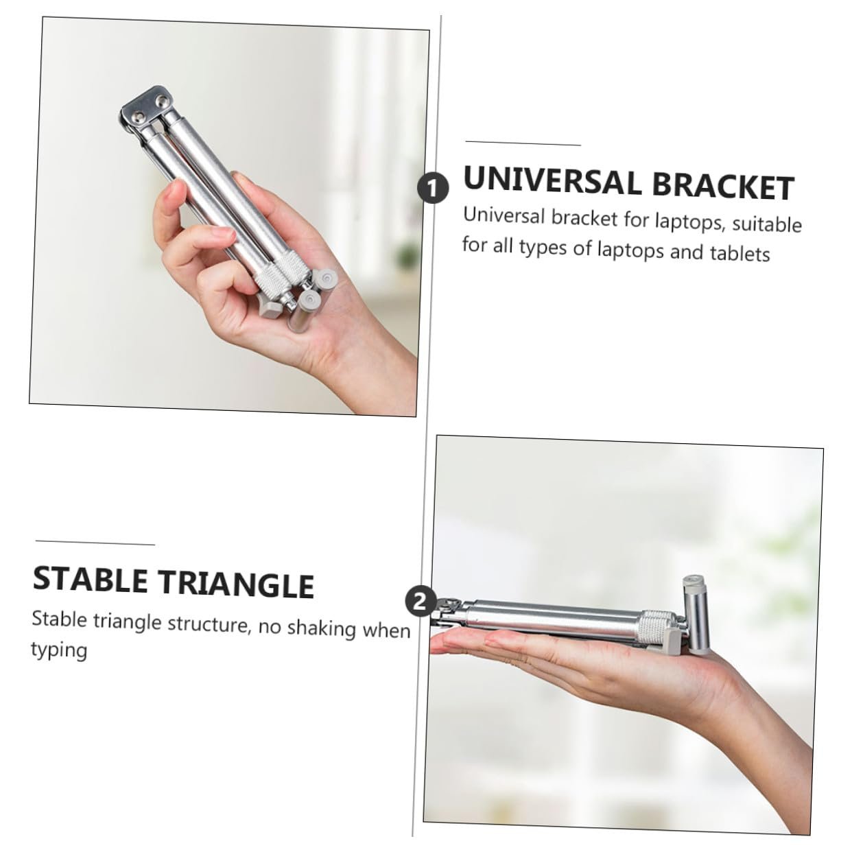 Подставка для ноутбука алюминиевая Gadpiparty регулируемая эргономичная угол наклона складная с нескользящей силиконовой накладкой и перфорированной конструкцией охлаждения для ноутбука, фото №8