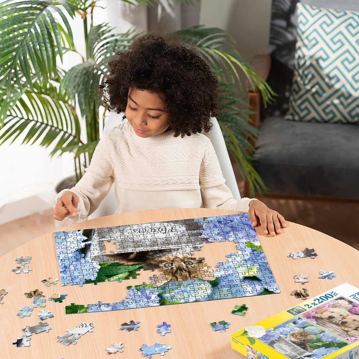 Пазл Ravensburger 80568 Собаки и котята 2 x 200 элементов, фото №6