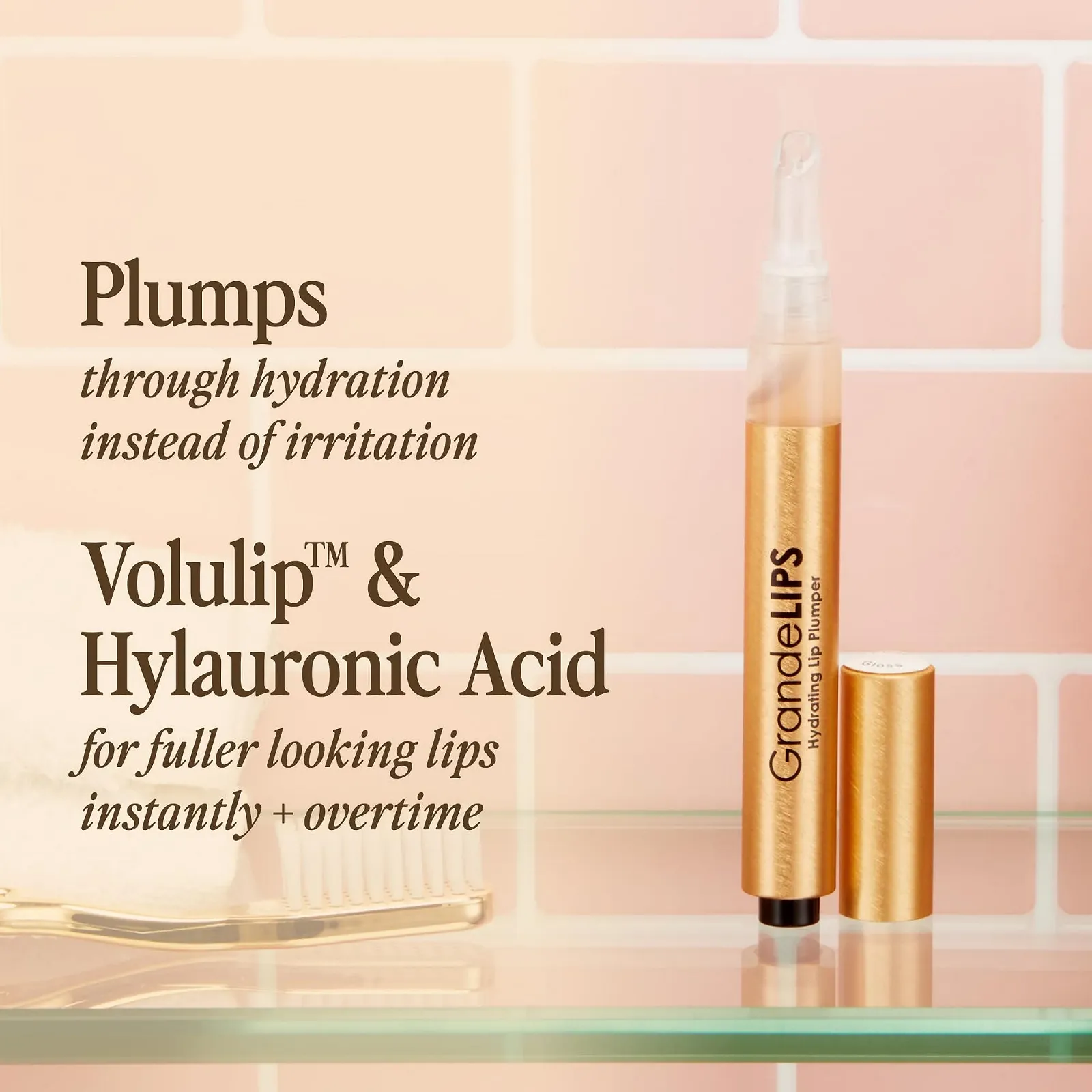 Блиск для губ Grande Cosmetics GrandeLIPS Зволожуючий, Sunbaked Sedona, фото №5