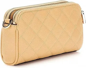 Жіноча сумка через плече Guess Eco Carly Mini Бежевий synthetic.ua - Фото 1