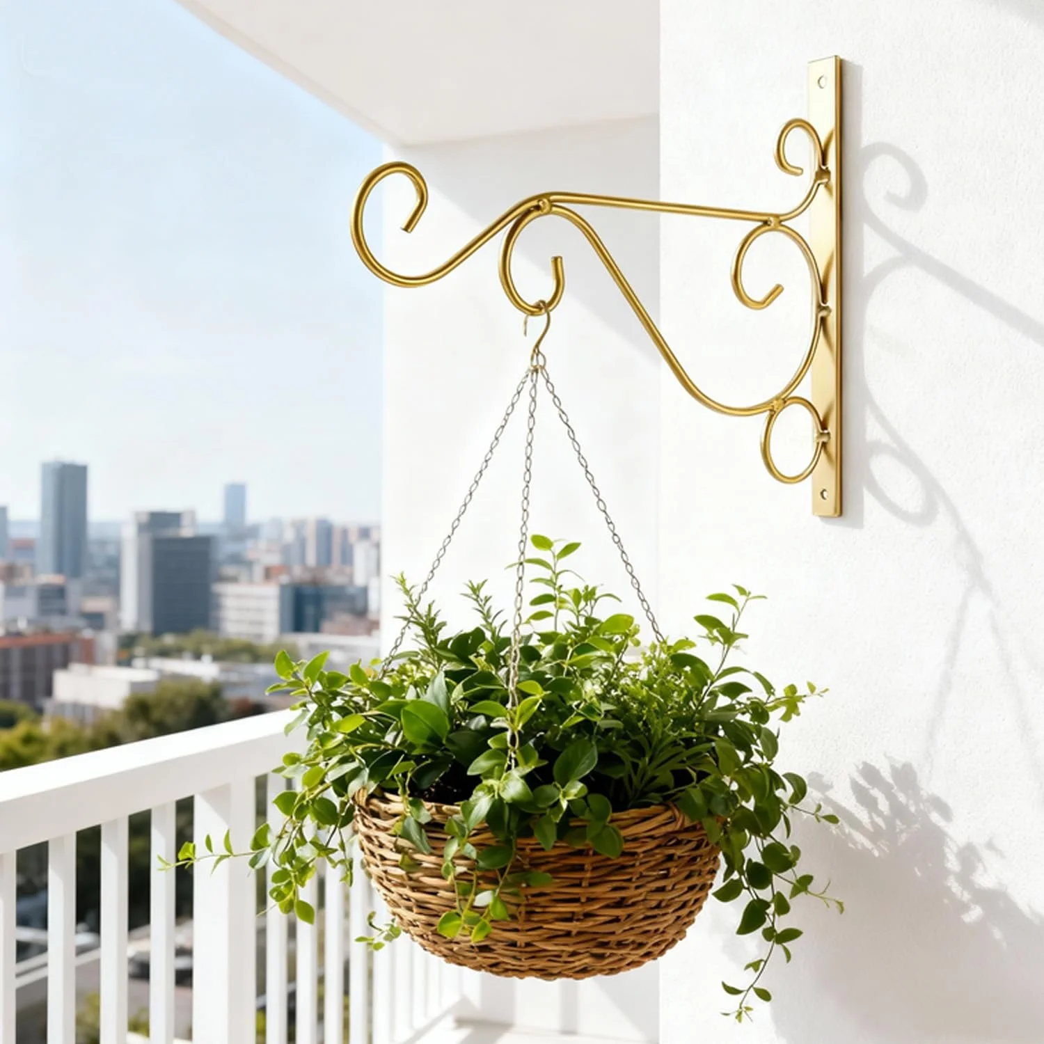 Настенный держатель для подвесных корзин Tissting Железный Золотистый, фото №9