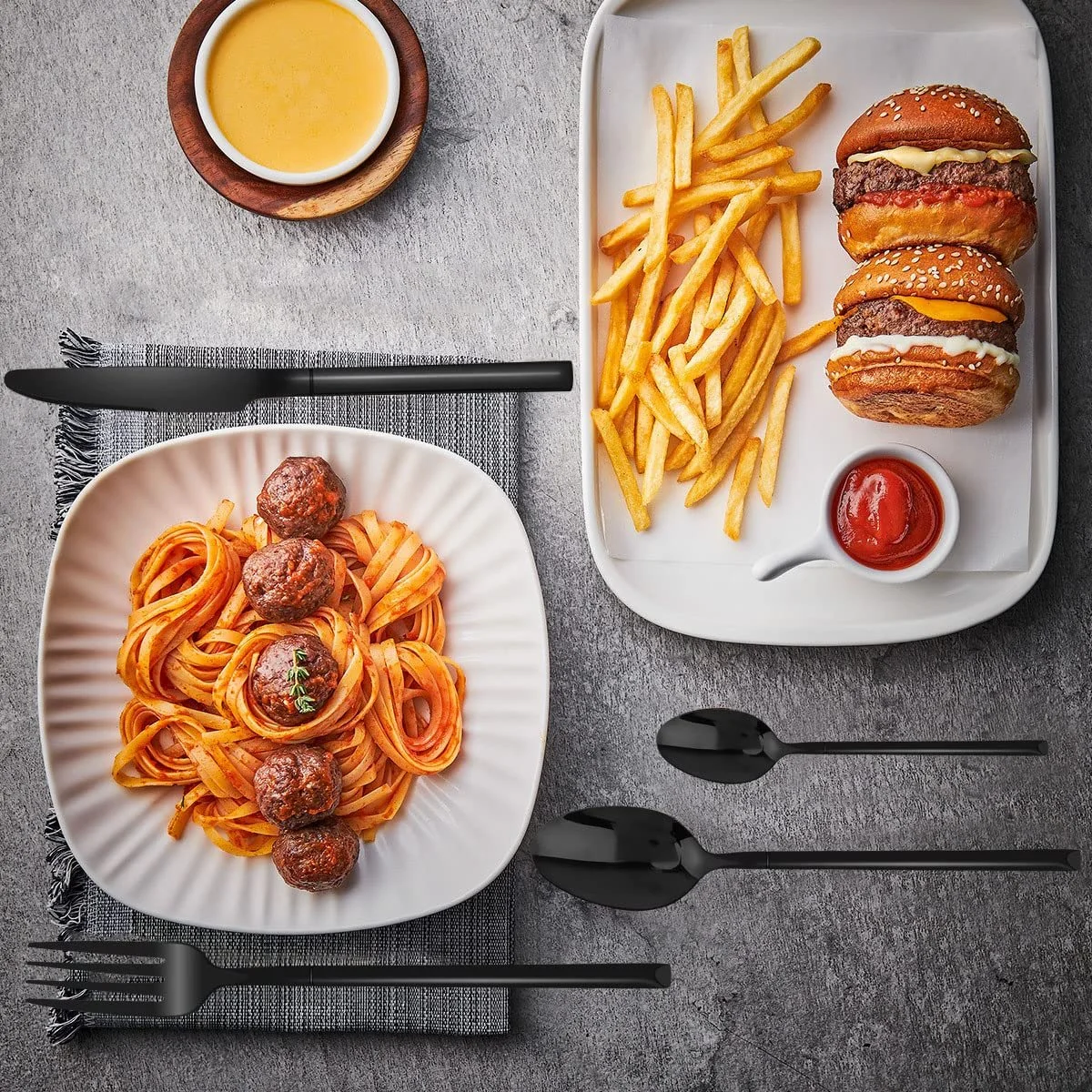 Набор серебряных столовых приборов OriGlam, из нержавеющей стали, фото №8