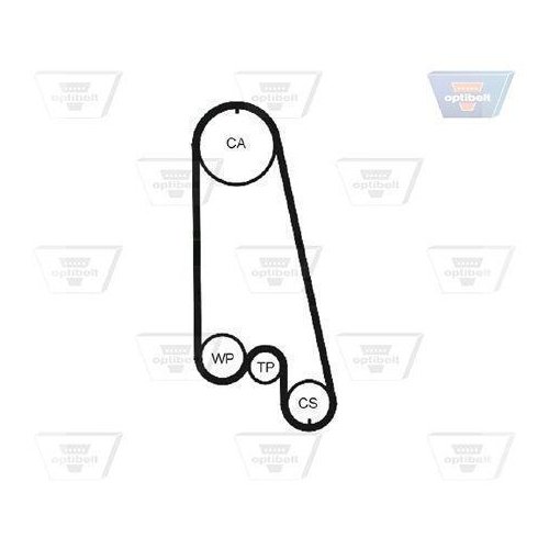 Комплект ременя ГРМ OPTIBELT KT 1002 для GENERAL MOTORS OPEL, фото №3