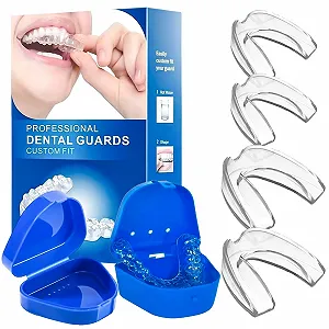 Ночная шина от бруксизма, Набор 4 шт, Эффективное средство от храпа, Защита для зубов, Улучшает сон - Фото 1