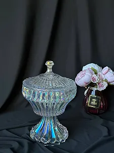 Цукерниця з кришкою з неймовірного скла - Фото 1