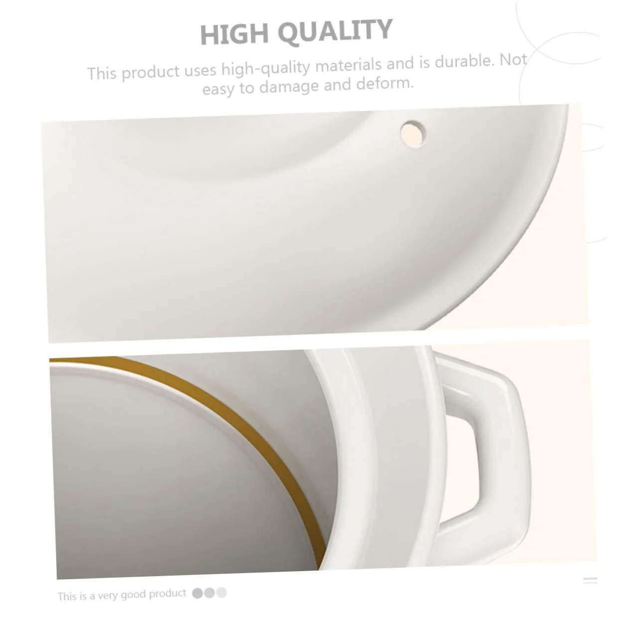 Кастрюля Ciieeo керамическая термостойкая многофункциональная гладкая, фото №3