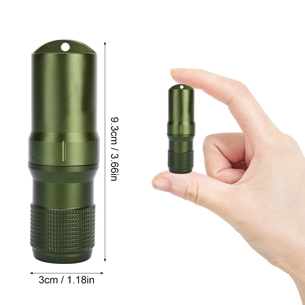 Водонепроникний контейнер Yosoo, тримач для пляшок, набір для виживання, ящик для інструментів, для походів на відкритому повітрі, аварійний комплект, подорожі, GOMASINSUD65108, зелений, фото №2