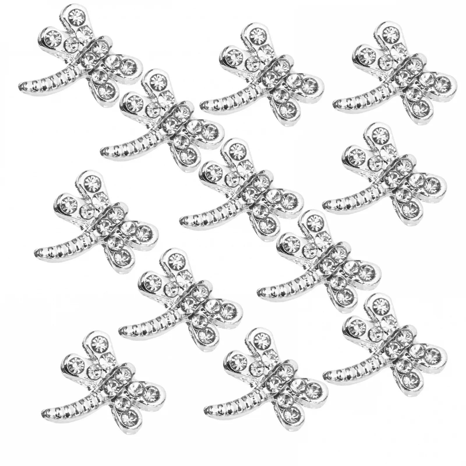 Украшение для ногтей Стрекоза Металл Кристалл 20 шт., фото №1