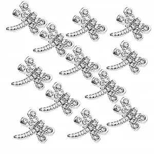 Украшение для ногтей Стрекоза Металл Кристалл 20 шт. - Фото 1