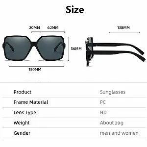 Солнцезащитные очки Прямоугольные Женские Черный / Черепаховый / Черный, 3 шт synthetic.ua - Фото 1