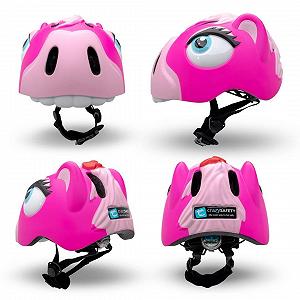 Велосипедный шлем Crazy Safety 3D Animalier Лёгкий И Регулируемый 49-55 см (Розовая Лошадь) synthetic.ua - Фото 1