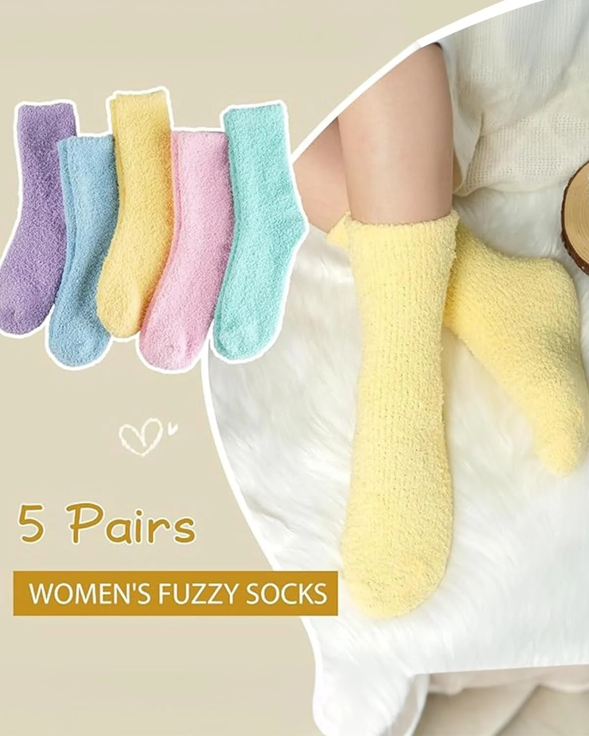 М'які Пухнасті Шкарпетки Жіночі 5 Пар Розмір 35-41, фото №5