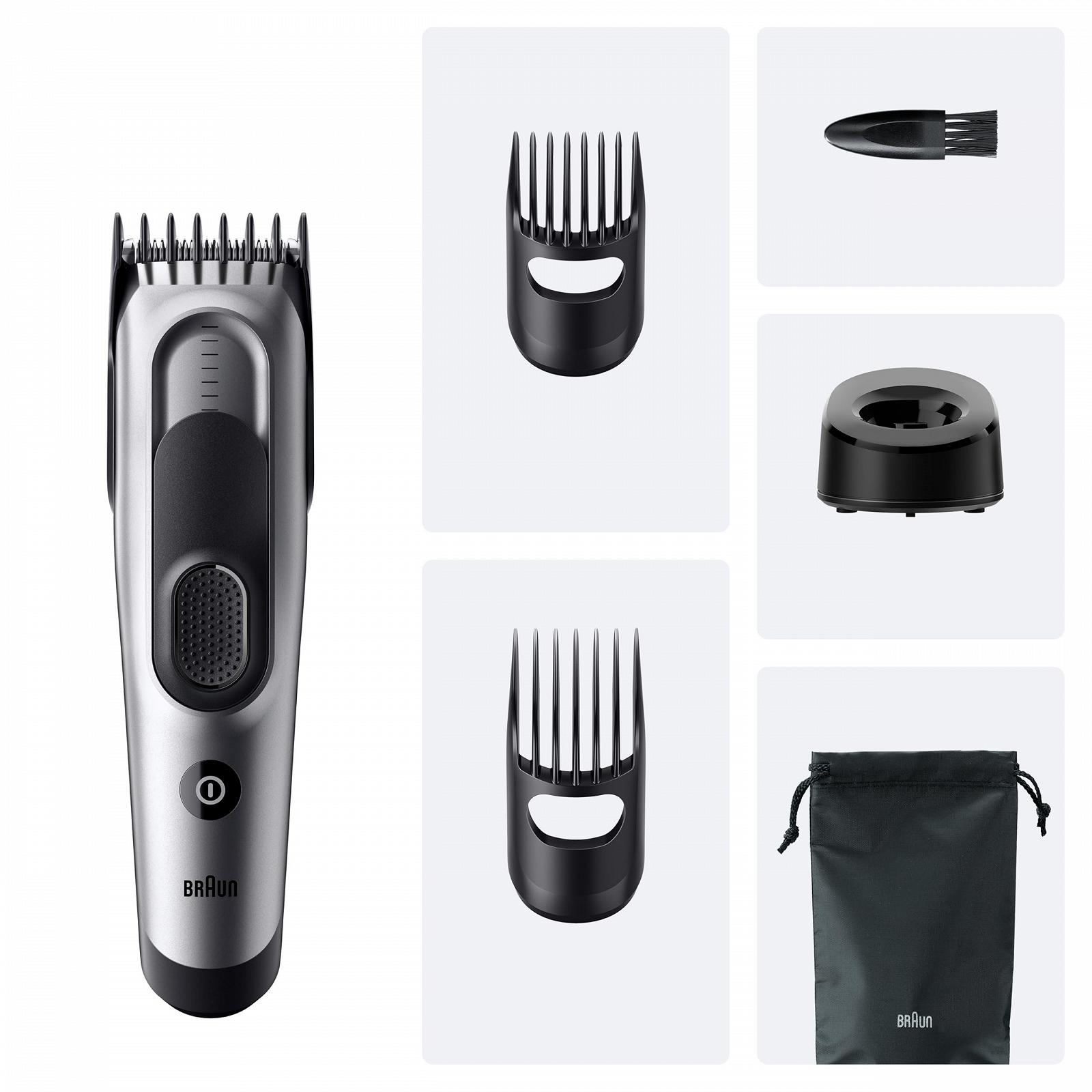 Машинка для стрижки и бритва Braun HC7590 Series 7 17 настроек длины 5 аксессуаров аккумулятор 50 мин Серый, фото №7 Машинка для стрижки и бритва Braun HC7590 Series 7 17 настроек длины 5 аксессуаров аккумулятор 50 мин Серый, фото №7