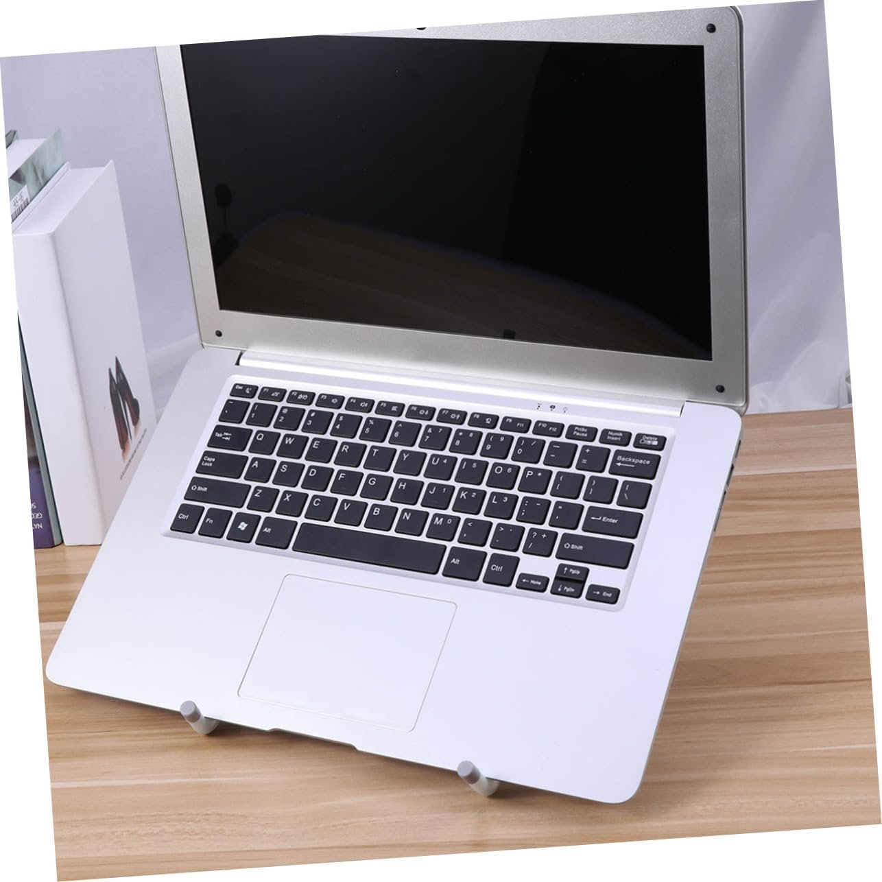 Подставка для ноутбука Sewroro Портативная Регулируемая Алюминиевый сплав Совместима с ноутбуками и планшетами с нескользящей силиконовой подкладкой для оптимального угла и эргономики, фото №7 Подставка для ноутбука Sewroro Портативная Регулируемая Алюминиевый сплав Совместима с ноутбуками и планшетами с нескользящей силиконовой подкладкой для оптимального угла и эргономики, фото №7