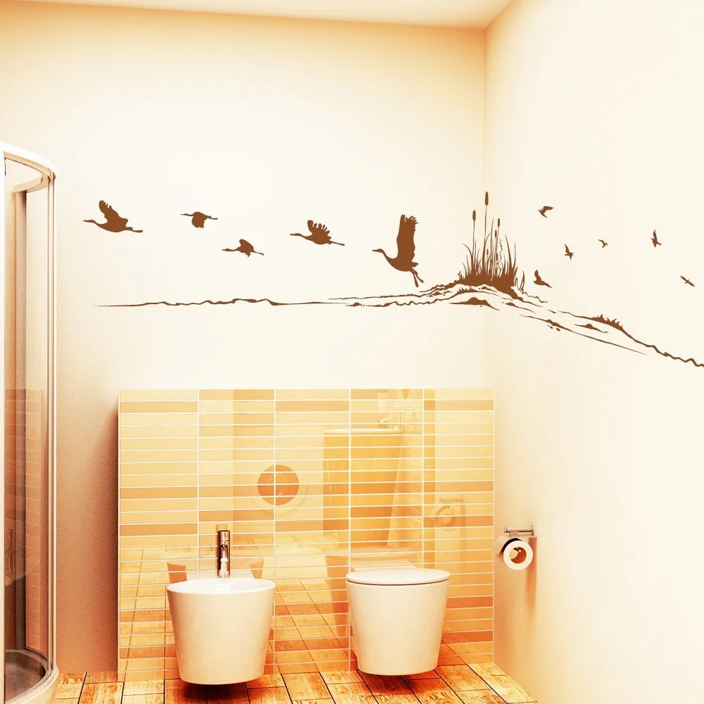 Наклейка на стену Loft Cranes on the River 54 цвета 3 размера, фото №1