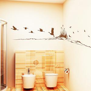 Наклейка на стіну Loft Cranes on the River 54 кольори 3 розміри - Фото 1