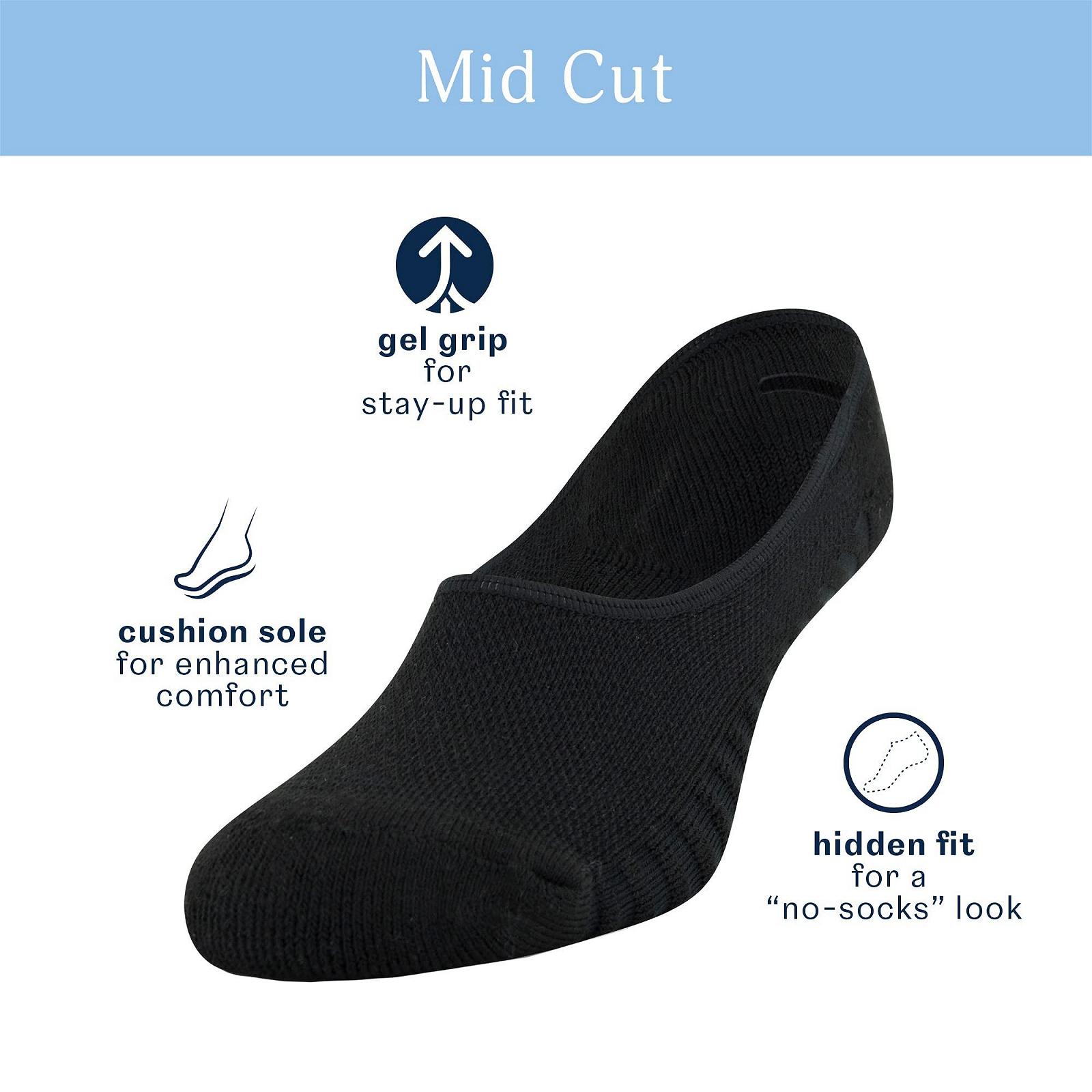 Носки Peds Женские Zoned Cushion Mid Cut No Show 6 пар, фото №2