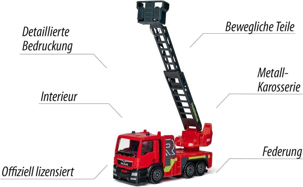 Игрушечная машина Majorette SOS MAN TGS Rosenbauer Пожарная машина 7.5 см Красный, фото №4