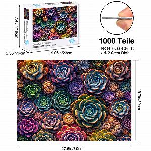 Пазл Colourful Succulent Plant 1000 элементов 70 x 50 см synthetic.ua - Фото 1