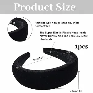 Обруч для волосся Moguri, м’який, широкий synthetic.ua - Фото 1