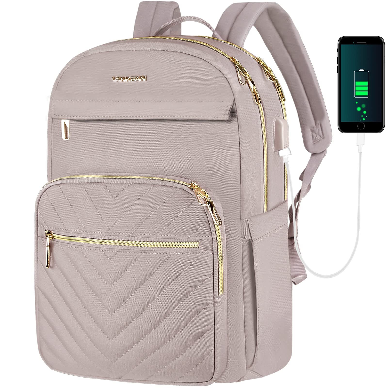 Рюкзак для ноутбука VANKEAN 15.6" USB Розовый, фото №1 Рюкзак для ноутбука VANKEAN 15.6" USB Розовый, фото №1