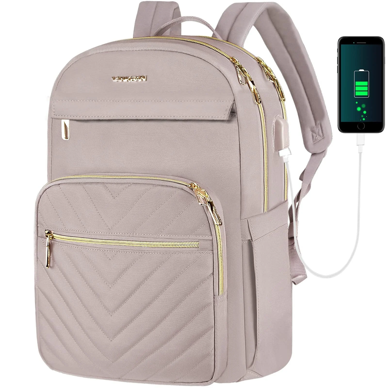 Рюкзак для ноутбука VANKEAN 15.6" USB Рожевий, фото №1 Рюкзак для ноутбука VANKEAN 15.6" USB Рожевий, фото №1