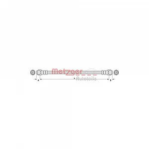 Тормозной шланг METZGER 4110994 для PORSCHE, задний мост слева, задний мост справа - Фото 1