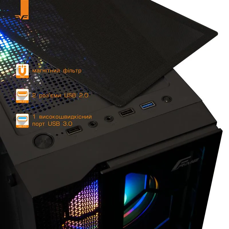 Корпус Frime Nucleus Black USB 3.0 без БП (Nucleus-U3-GLS-4DTRMLT16.6WP), фото №8