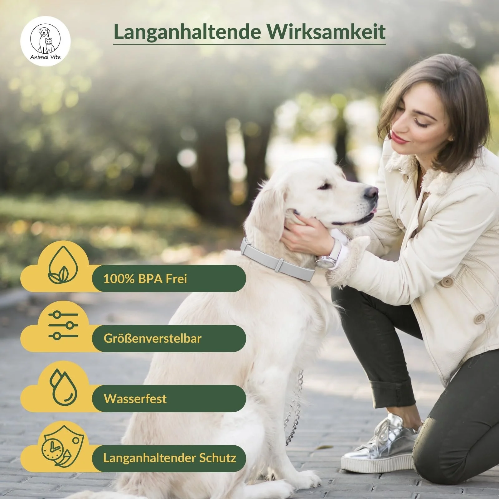 Нашийник Animal Vita Premium від бліх та кліщів водонепроникний регульований 70 см, фото №2