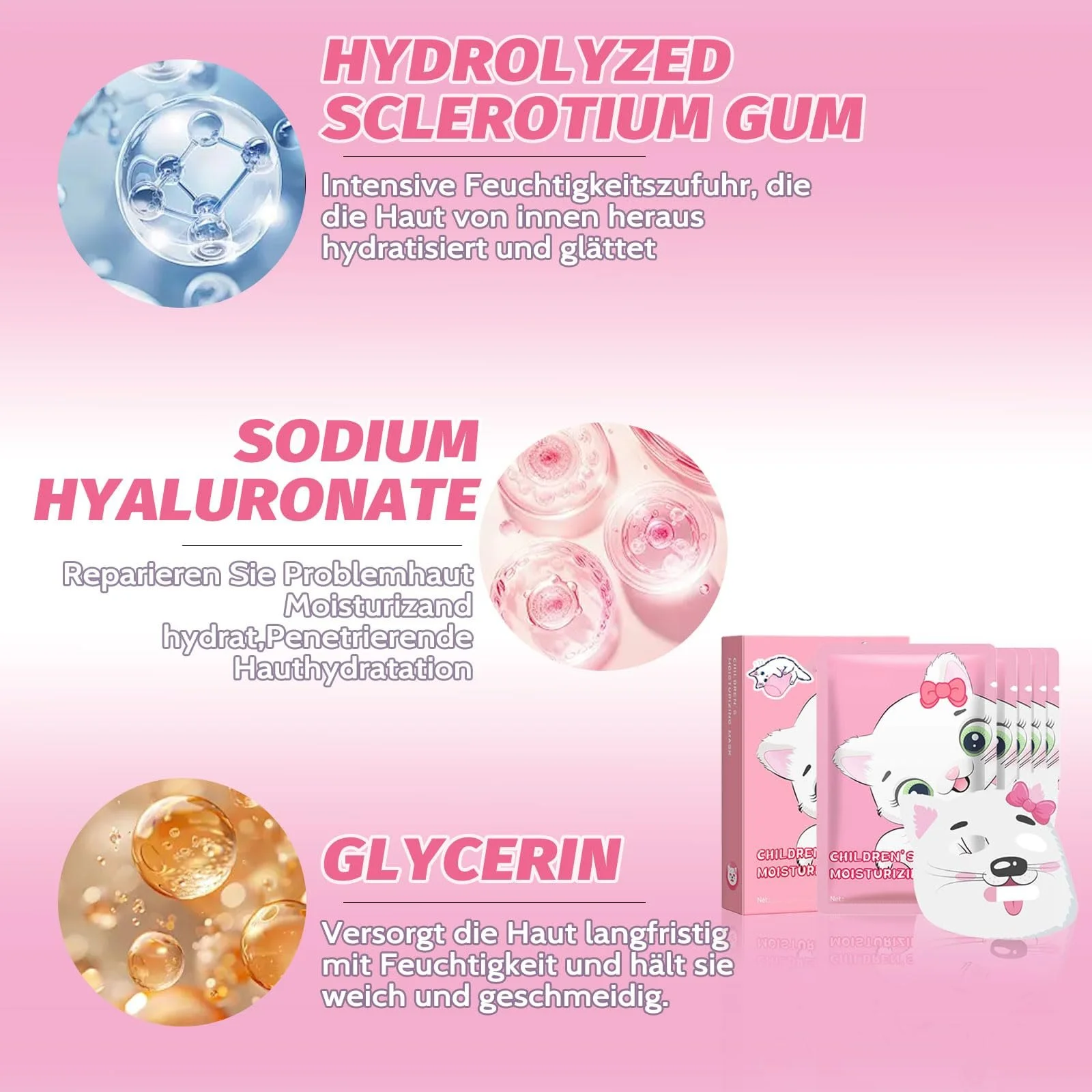 Тканевая маска Altherona Увлажняющая для лица Женская с дизайном животных Успокаивающая и питательная Гиалуроновая маска для лица для девушек-подростков Милые маски для лица Набор красоты 5 шт, фото №2 Тканевая маска Altherona Увлажняющая для лица Женская с дизайном животных Успокаивающая и питательная Гиалуроновая маска для лица для девушек-подростков Милые маски для лица Набор красоты 5 шт, фото №2