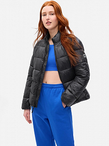 Куртка GAP LIGHTWEIGHT LOGO PUFFER JACKET XS Черный - Фото 1