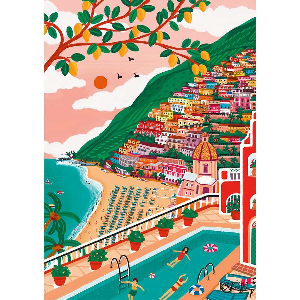 Пазли Trefl Premium Plus Quality The Art of Colour Positano, Italy 1000 елементів, фото №2