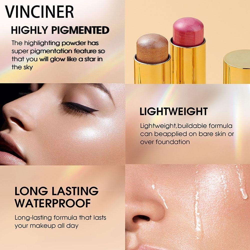 Блестящая румяна Stick Кремовая Blusher Водостойкая Губная Длительная Щека Up Make Stick Женская Многоцелевая F2C2 Beauty Глаз, фото №3