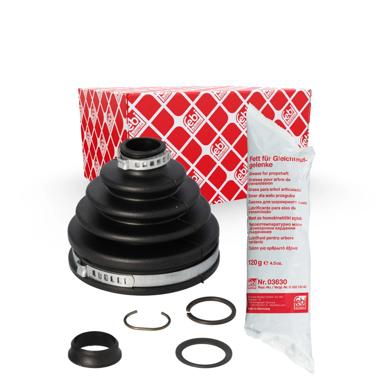 Комплект пильовика приводного вала FEBI BILSTEIN 01171 для AUDI SKODA VW, передній міст, фото №1