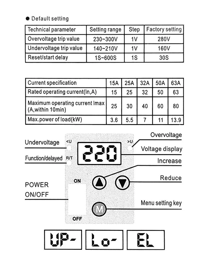 Реле контролю напруги CICK AVP 2P 63A 220V з дисплеєм, фото №12 Реле контролю напруги CICK AVP 2P 63A 220V з дисплеєм, фото №12