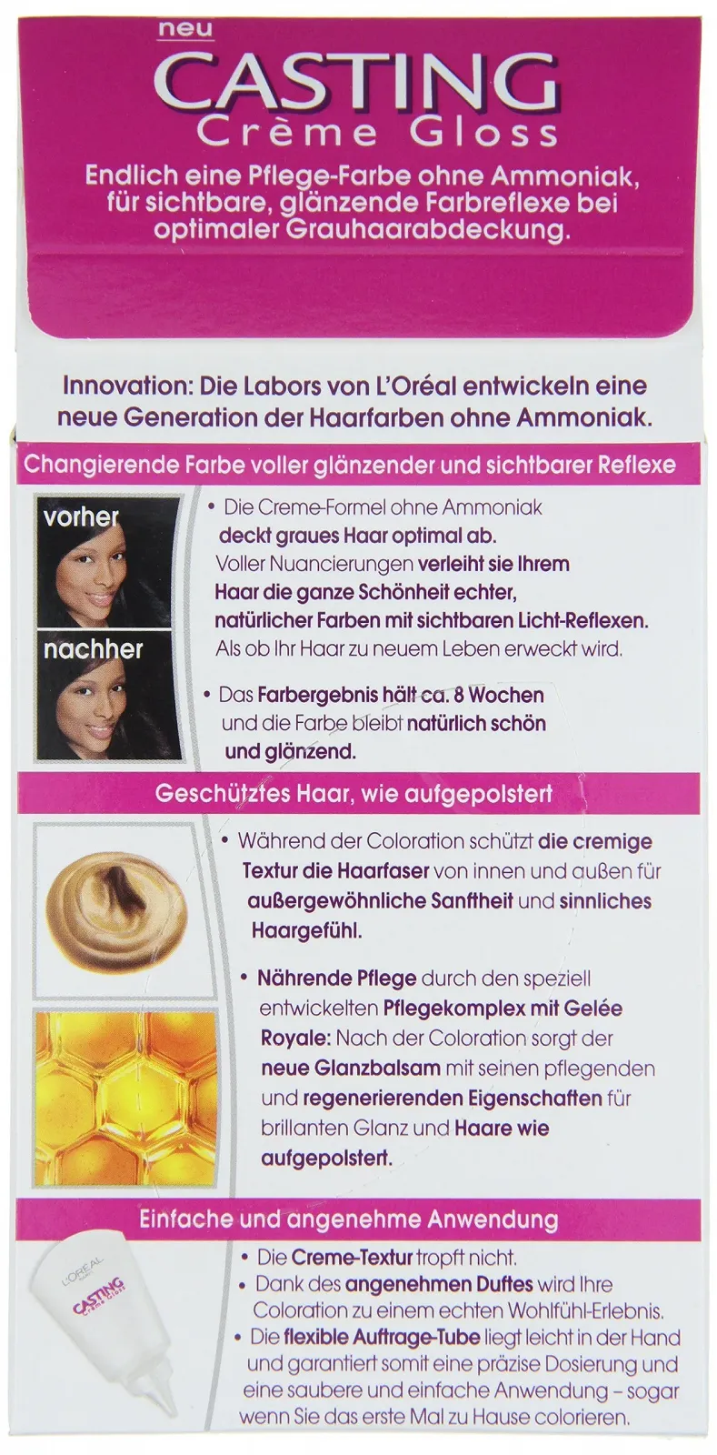 Фарба для волосся L'Oréal Paris Casting Crème Gloss Темно-коричневий № 300 (Коричневий), 1 шт (2 упаковки), фото №8 Фарба для волосся L'Oréal Paris Casting Crème Gloss Темно-коричневий № 300 (Коричневий), 1 шт (2 упаковки), фото №8