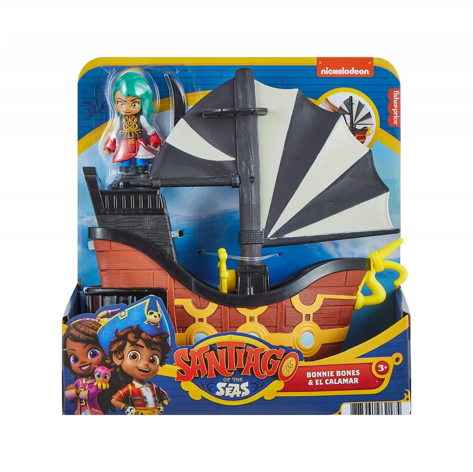 Ігрові фігурки Fisher Price Santiago of the Seas Bonnie Bones & El Calamar, фото №6