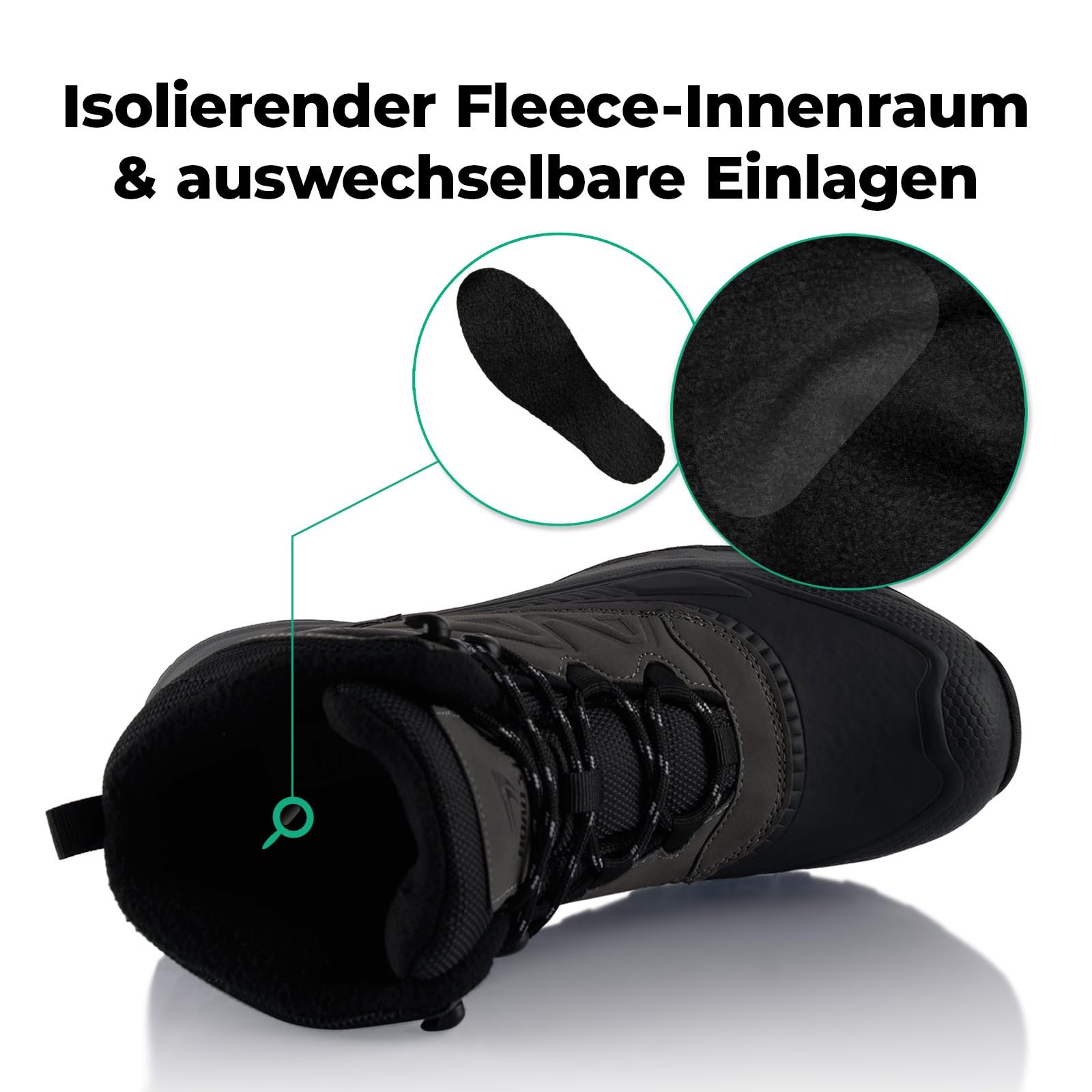 Ботинки Fusskleidung® Водонепроницаемые Зимние Теплые, фото №5