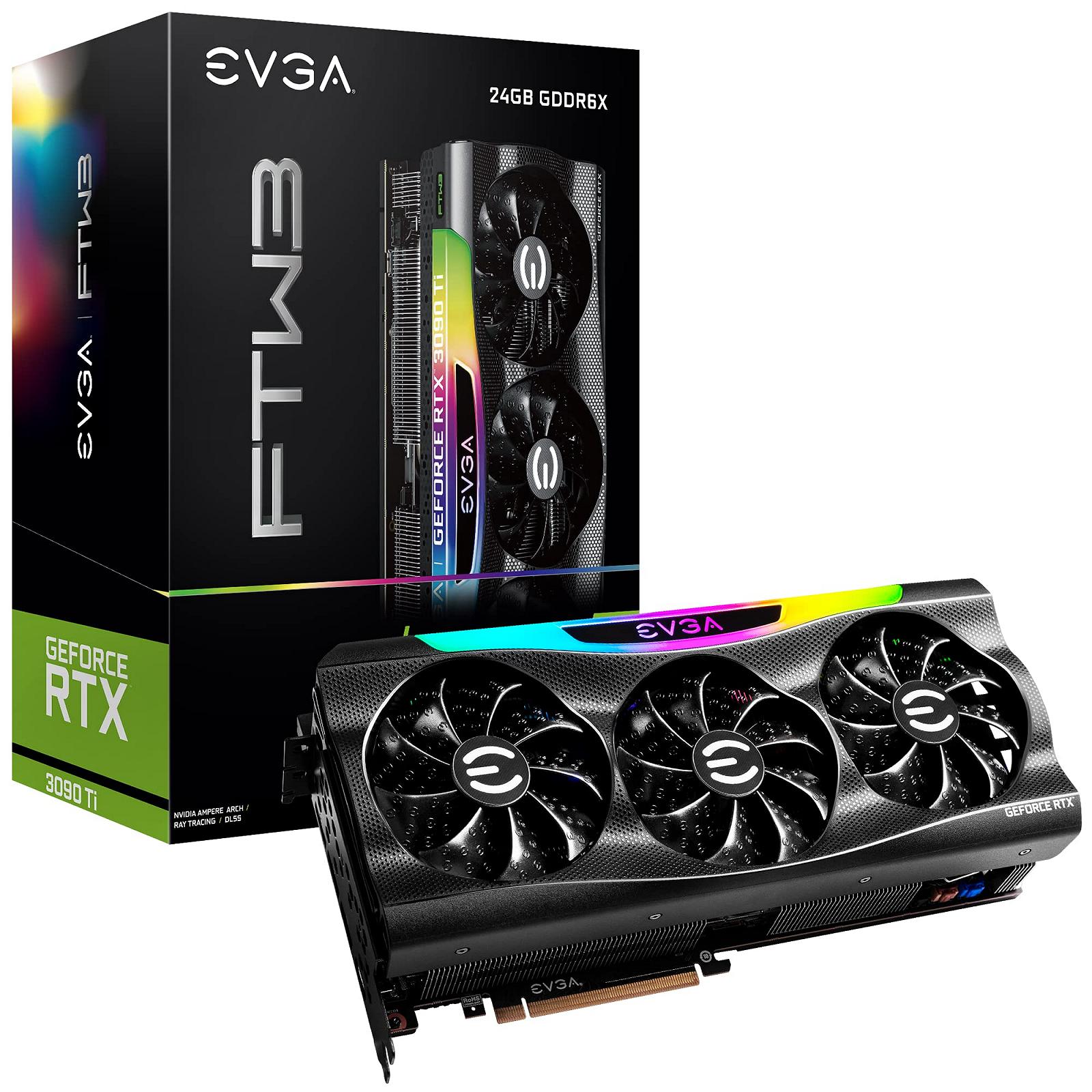 Видеокарта EVGA GeForce RTX 3090 Ti FTW3 Gaming 24G-P5-4983-KR 24GB GDDR6X iCX3 ARGB LED Backplate, фото №1 Видеокарта EVGA GeForce RTX 3090 Ti FTW3 Gaming 24G-P5-4983-KR 24GB GDDR6X iCX3 ARGB LED Backplate, фото №1