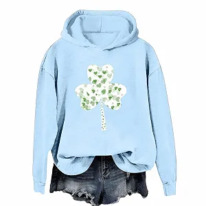 Женская Толстовка с круглым вырезом, Модная Повседневная Толстовка с длинными рукавами и принтом ко Дню Святого Патрика для женщин - Фото 1