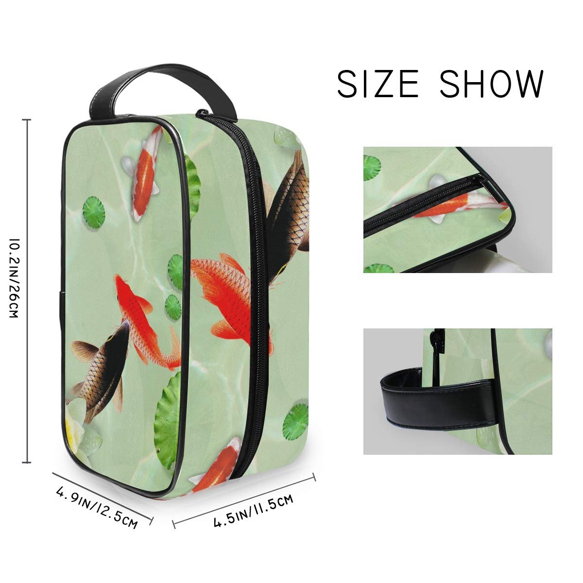 Косметичка MONTOJ для зберігання косметики, косметичка для макіяжу Koi Lotus Blume, сумка для миття та полоскання рота для подорожей і дому, фото №4